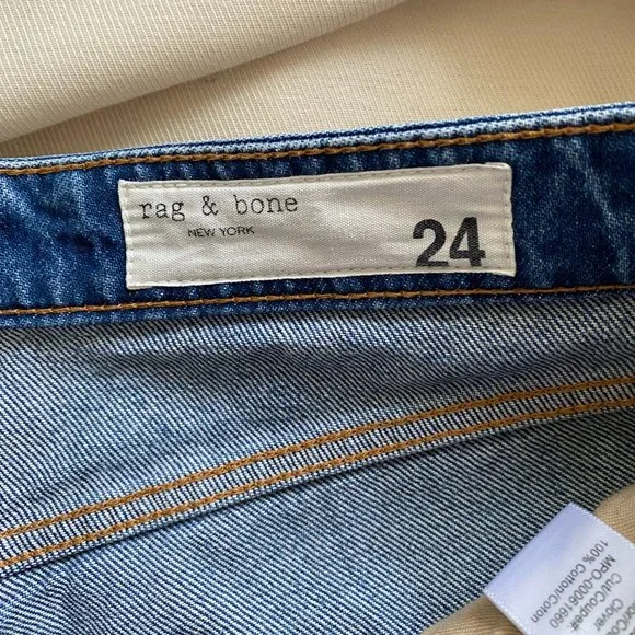 Rag&Bone "Rosa" Mid Rise Boyfriend Jean in "Clover", size 24 - Picture 9 of 13